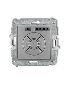 Sterownik rolet podtynkowy (sterowanie lokalne i pilotem) srebrny metalik Karlik ICON 7ISR-2
