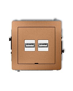 Gniazdo USB Karlik 8DCUSBBO-6