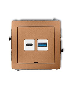 Gniazdo USB Karlik 8DCUSBBO-8