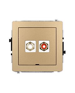 Gniazdo RCA Karlik 8DGRCABO-2