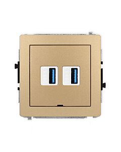 Gniazdo USB Karlik 8DGUSBBO-6