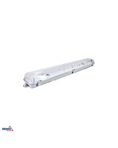 Oprawa hermetyczna EMPTY do świetlówek tub LED 2xT8/G13 18W IP65 60cm szara Bemko C11-OHT-060-2KP