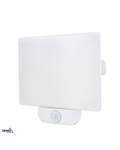 Naświetlacz LED LFX z czujnikiem ruchu 50W 4000K 4500lm 110° IP65 biały Bemko C65-LFX-050WH-4K-PIR