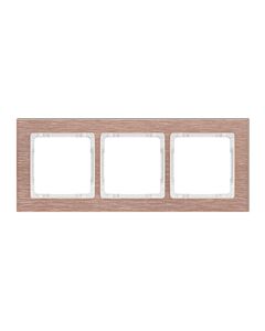 Ramka potrójna pion/poziom miedziana (spód biały) aluminium szczotkowane Karlik DECO 9-0-DRA-3