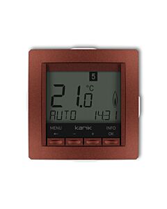 Regulator temperatury tygodniowy (podświetlenie białe) brązowy metalik Karlik DECO 9DRT-3.1