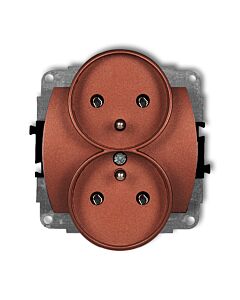 Gniazdo podwójne Karlik 9GPR-2z