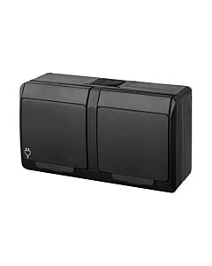 Gniazdo podw&oacute;jne, Gniazdo hermetyczne Elektro-Plast Nasielsk 0322-09