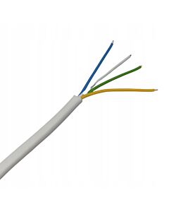 Przewód alarmowy domofonowy YTDY 4x0,5mm2 100V biały - 1m