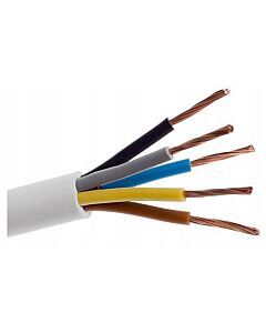 Przewód mieszkaniowy OMY Elektrokabel/Damir P_OMY_5x0,75_bia_25