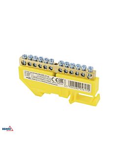 Listwa zaciskowa śrubowa szynowa 12-torowa 2x6mm, 10x4.5mm ż&oacute;łta Schelinger A18-TBI-6X09-12P-ZO