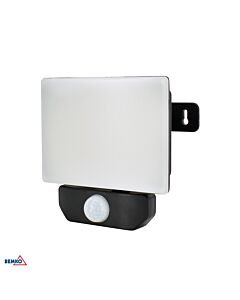 Naświetlacz LED LFX z czujnikiem ruchu 20W 4000K 1800lm 110° IP65 czarny Bemko C65-LFX-020BL-4K-PIR