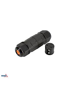 Złącze kablowe konektor mufa IP68 3x2,5mm2 24A 450V czarny Bemko E08-ZK03-IP68