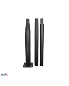 Słup oświetleniowy składany 3m 160x160mm fi60mm czarny Bemko C84-SSO-S3M-160-060-BL