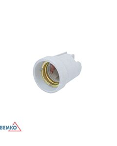 Oprawka ceramiczna E27 biała Bemko E15-E27-F519