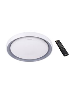 Oprawa plafon LED ARIEL lampa 48W 3000K/4200K/6400K 4050lm 160° IP44 biała/srebrna STRUHM 04012
