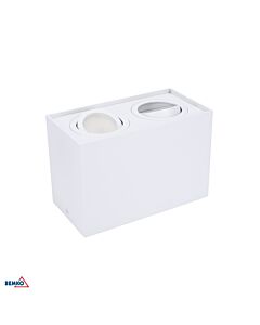 Oprawa downlight natynkowa LED ORTAL lampa 2xGU10 50W biała Bemko C23-DLO-AS-GU10-250-WH