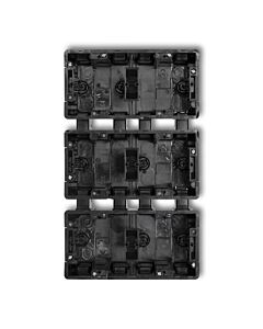 Puszka podtynkowa sześciokrotna 2x3 pionowa czarna Karlik DECO DPM-2x3