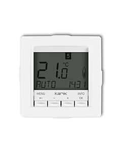 Regulator temperatury tygodniowy (podświetlenie białe) biały Karlik DECO DRT-3.1