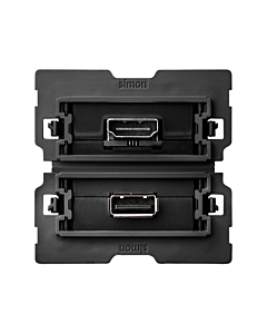 Gniazdo HDMI v 1.4 żeńskie + USB 2.0 typ A żeńskie Simon100 Kontakt-Simon 10000563-039