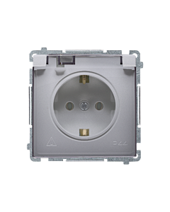 Gniazdo elektryczne poj. SCHUKO klapka stal inox IP20/IP44 Basic Kontakt-Simon BMGSZ1BZ.01/21A Gniazdo elektryczne poj. SCHUKO klapka stal inox IP20/IP44 Basic Kontakt-Simon BMGSZ1BZ.01/21A