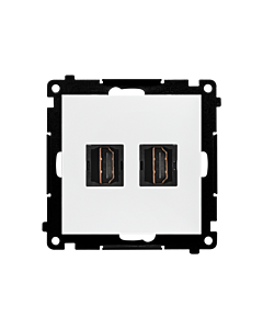 Gniazdo HDMI podw&oacute;jne biały mat Simon55 Kontakt-Simon TGHDMI2.01/111
