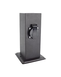 Gniazdo ogrodowe podwójne 2x2P+Z PORT 22 230V D BLACK słupek czarny IP44 STRUHM 04852