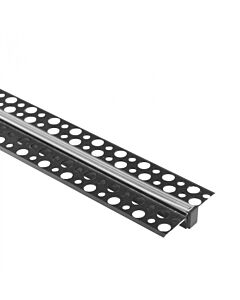 Profil do taśm LED GPW-02 podtynkowy czarny + klosz transparentny 2m Eco Light EC20887