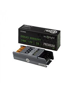 Zasilacz LED modułowy slim PREMIUM 24W 12V 2A IP20 Eco Light EC20985