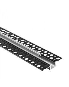Profil do taśm LED GP-01 podtynkowy czarny + klosz transparentny 1m Eco Light EC20927