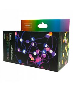 Lampki świąteczne LED 50 Kulki RGB 1mln kolorów 5m USB Bluetooth Magiczne Lampki Eco Light ML61606