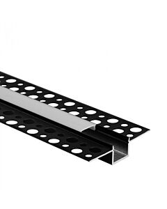 Profil do taśm LED GP02 podtynkowy czarny + klosz mleczny 2m Eco Light EC20642