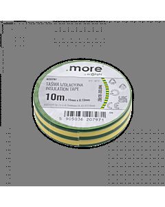 Taśma izolacyjna PVC 15x10 żółto-zielona .MORE M20797