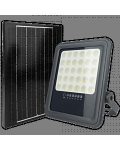 Naświetlacz solarny LED ABS 100W 4000K 900lm 90° IP65 szary Eco Light EC61018