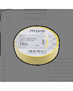 Taśma izolacyjna PVC 15x10 żółta .MORE M20798
