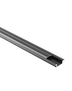 Profil do taśm LED P01 podtynkowy czarny + klosz czarny 1m Eco Light EC20913