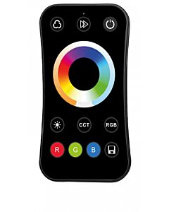 Pilot do sterownika taśm LED RGB+CCT R17 RF 1-strefowy dotykowy czarny Eco Light EC61334