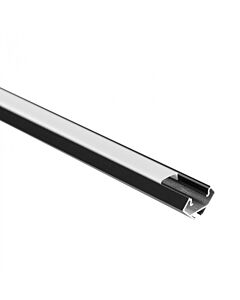 Profil do taśm LED R01 narożny czarny + klosz mrożony 1m Eco Light EC20920