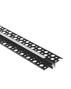 Profil do taśm LED GPW-02 podtynkowy czarny + klosz mrożony 2m Eco Light EC20888