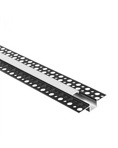 Profil do taśm LED GP-01 podtynkowy czarny + klosz mrożony 1m Eco Light EC20928