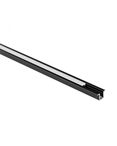 Profil do taśm LED PW-02 natynkowy czarny + klosz mrożony 2m Eco Light EC20848