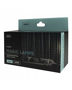 Kurtyna świetlna LED 100 barwa zimna 6500K 1x1m USB Bluetooth Magiczne Lampki Eco Light ML61620