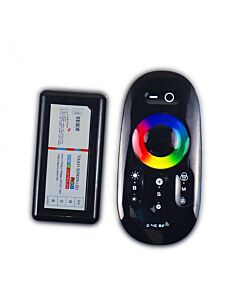 Sterownik do taśm LED RGB z pilotem dotykowym RF 18A 12-24V DC 288W czarny Eco Light EC20351