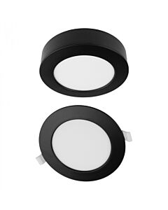 Oprawa downlight pt/nt LED lampa CCT 12W 3000K/4000K/6500K 1100lm 120° czarna Eco Light EC61434