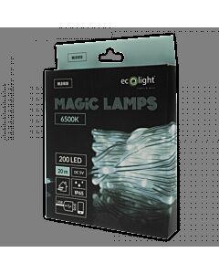 Lampki choinkowe LED 200 barwa zimna 6500K 20m USB Bluetooth Magiczne Lampki Eco Light ML61610