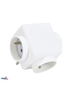 Rozgałęźnik potrójny + 2x USB A biały Bemko B25-HS-ZF01/03-2U