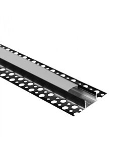 Profil do taśm LED GNS01 natynkowy czarny + klosz mrożony 1m Eco Light EC20976