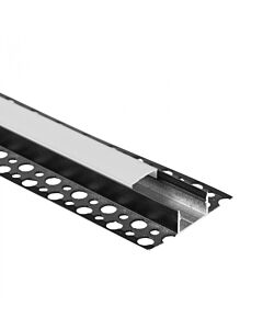 Profil do taśm LED GNS02 natynkowy czarny + klosz mleczny 2m Eco Light EC20964