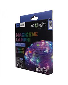 Lampki choinkowe LED 200 RGB 1mln kolorów 10m USB Bluetooth Magiczne Lampki Eco Light ML61624