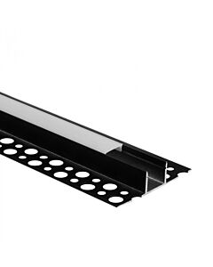 Profil do taśm LED GN01 natynkowy czarny + klosz mleczny 1m Eco Light EC20934