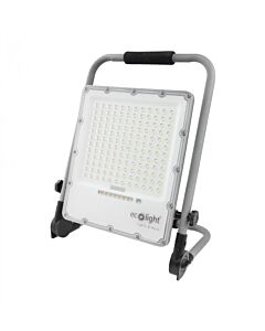 Naświetlacz przenośny LED z akumulatorem 100W 5000K 2340lm 90° IP65 szary Eco Light EC20497